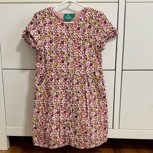 Little Green Radicals Pink Floral Button-Front Casual Dress